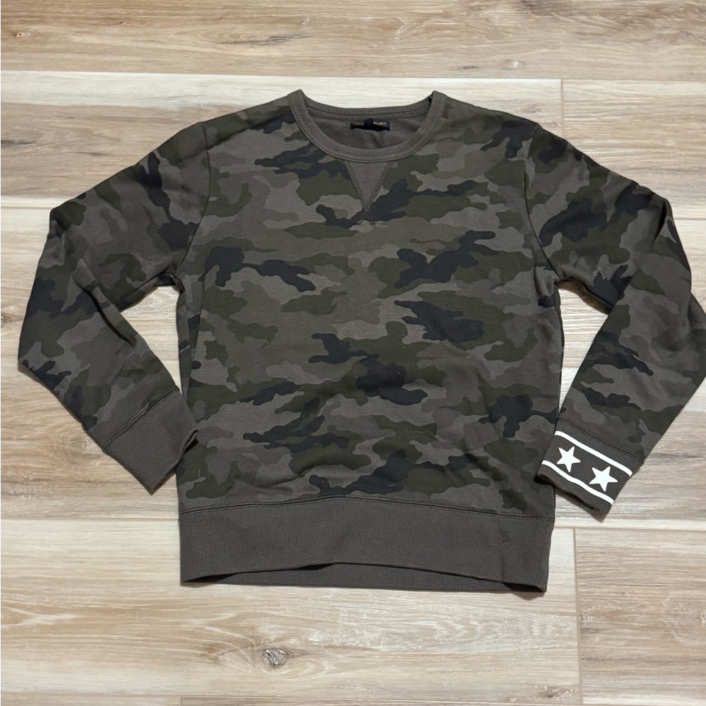 Purple & yellow Japanese brand camo sweatshirt